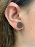 Leather Stud Earrings 3 Pack