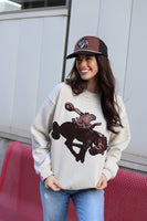 Sequin Bronc Sweatshirt