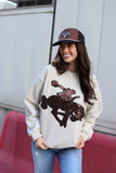 Sequin Bronc Crewneck