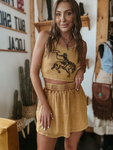 Bronc 2 Piece Crop Set - Mustard