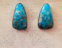 Navajo Turquoise & Sterling Silver Stud Earrings