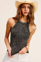 Mineral Washed Y Back Tank Top