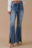 Delilah Front Slit Flare Jeans