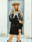 Western Sweatshirt Dress