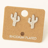 Mini Cactus Stud Earrings