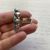 Handmade Purple Dream, Turquoise And Sterling Silver Adjustable Ring