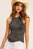 Mineral Washed Y Back Tank Top