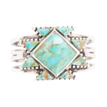 Sharp Turquoise and Sterling Silver Ring