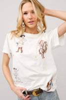 Western Motif Embroidered Tee