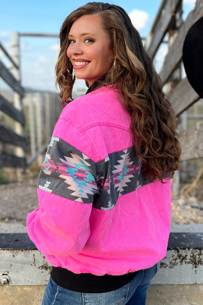 Vintage Bomber Jacket • PINK