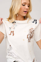 Western Motif Embroidered Tee