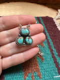 Handmade Sterling Silver & Sonoran Mountain Turquoise 3 Stone Necklace