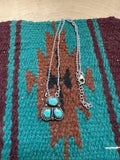 Handmade Sterling Silver & Sonoran Mountain Turquoise 3 Stone Necklace