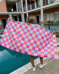 Neon Checkered Towel