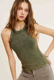 Mineral Washed Y Back Tank Top