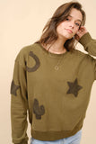 Lucky Sweatshirt • Tan or Olive