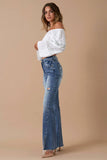 Delilah Front Slit Flare Jeans