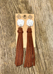 White Buffalo Fringe Earrings