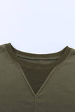 Olive Cropped Sweatshirt