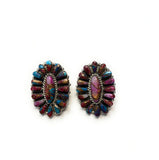 Navajo Sterling Silver Purple Dream Post Earrings