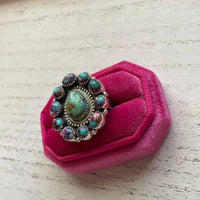 Handmade Purple Dream, Turquoise And Sterling Silver Adjustable Ring