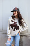 Sequin Bronc Crewneck