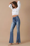 Delilah Front Slit Flare Jeans