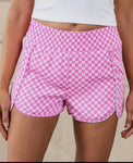 Pink Checkered Shorts
