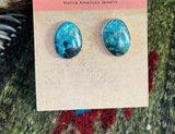 Navajo Turquoise & Sterling Silver Stud Earrings