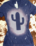 Bleached Cactus Vneck Tee