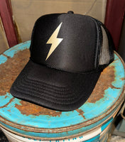 Golden Lightening Bolt Trucker Hat