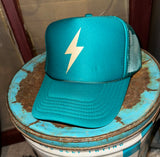 Golden Lightening Bolt Trucker Hat