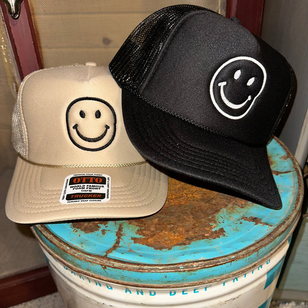 Smiley Face Foam Trucker Hat