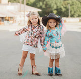 Turquoise Cowgirl Long Sleeve SHIRT (3T-5T)