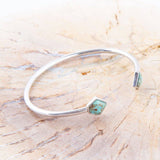 Mirror Image Turquoise and Sterling Silver Cuff Bracelet