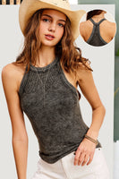 Mineral Washed Y Back Tank Top