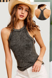 Mineral Washed Y Back Tank Top