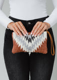 Rust Aztec Wristlet