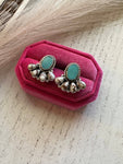 “Turquoise Gallop” Nizhoni Wild Horse, Turquoise & Sterling Silver Post Earrings