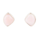 Abstract Pink Opal Post Earrings