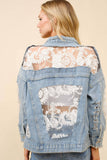 Lace Oversized Denim Jacket