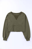 Olive Cropped Sweatshirt