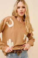 Lucky Sweatshirt • Tan or Olive