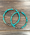 Handmade Gemstone Hoop Earrings • 723288