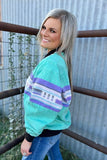 Vintage Bomber Jacket • Turquoise