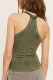 Mineral Washed Y Back Tank Top