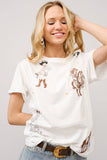 Western Motif Embroidered Tee