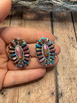 Navajo Sterling Silver Purple Dream Post Earrings