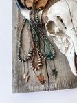 Layered Navajo Lightning Bolt Western Necklace