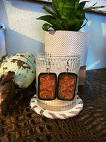 Floral Hand Tooled Earrings